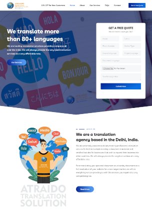 Atraido Translation Solution — website by Adiora / Apkiwebsite