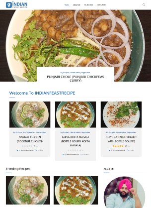 Indian Feast Recipe — website by Adiora / Apkiwebsite