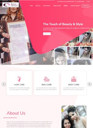 Sona Beauty Parlour — website by Adiora / Apkiwebsite